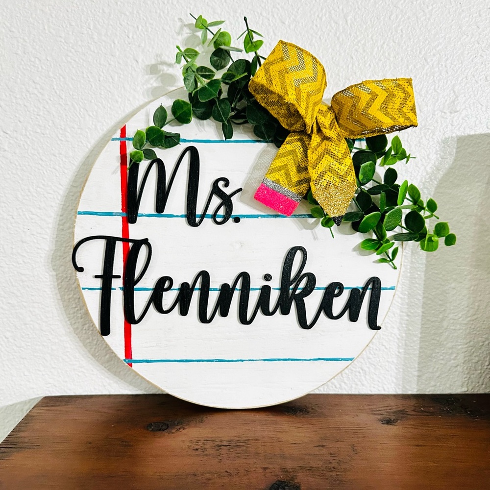 Teacher Door Hanger, Teacher Door Sign, Teacher Gift Valentines Gift